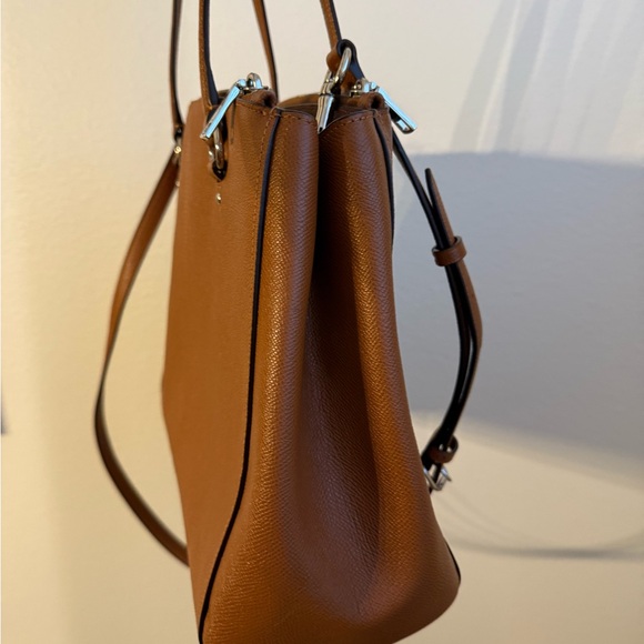 Coach Stanton Carryall in Crossgrain Leather Silver Saddle F37148